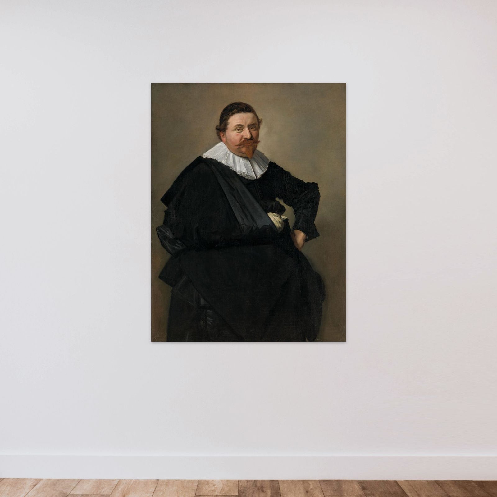 Lucas de Clercq (c 1603-1652), Haarlem Potash Dealer unframed — shown to scale