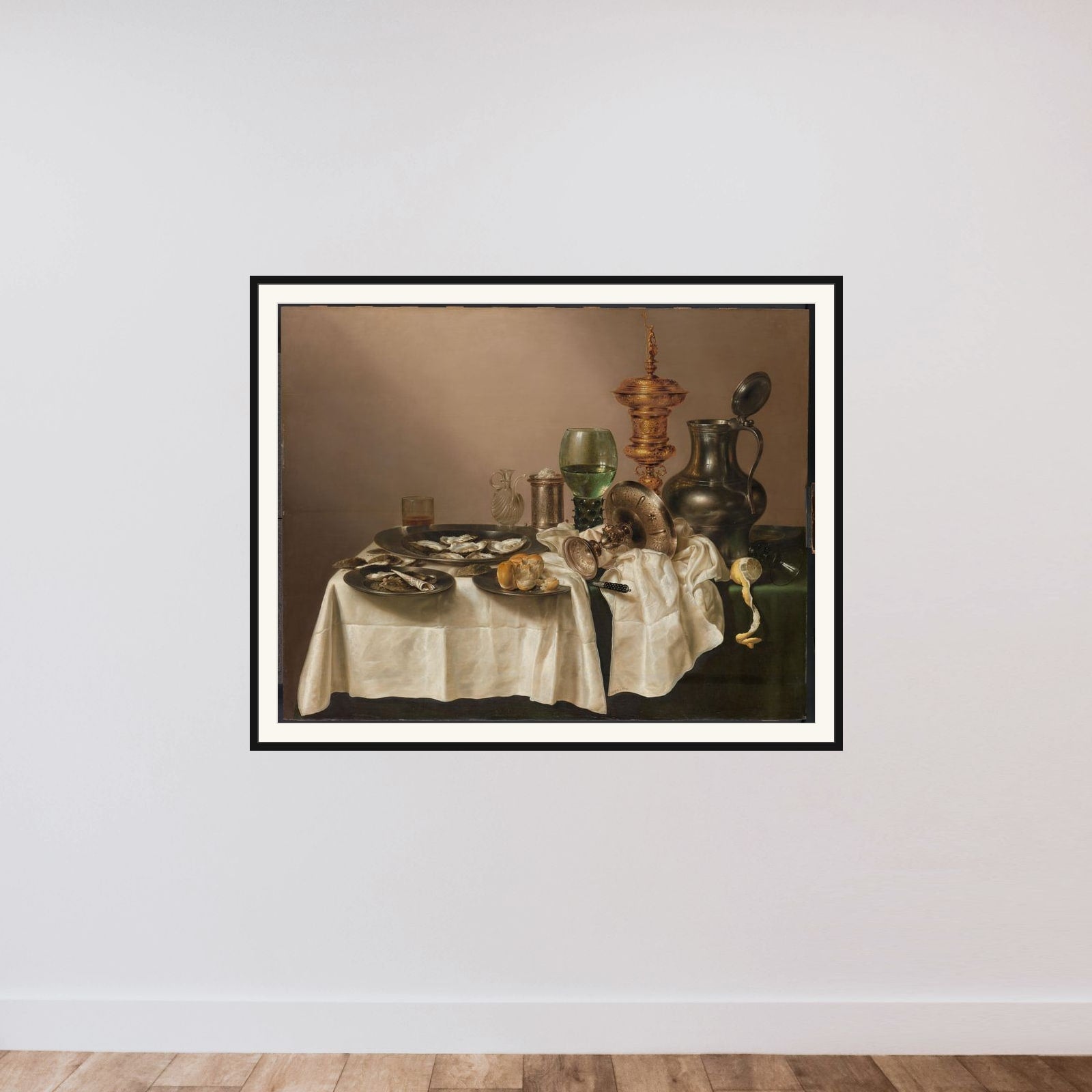 Still Life with Gilt Goblet framed — shown to scale