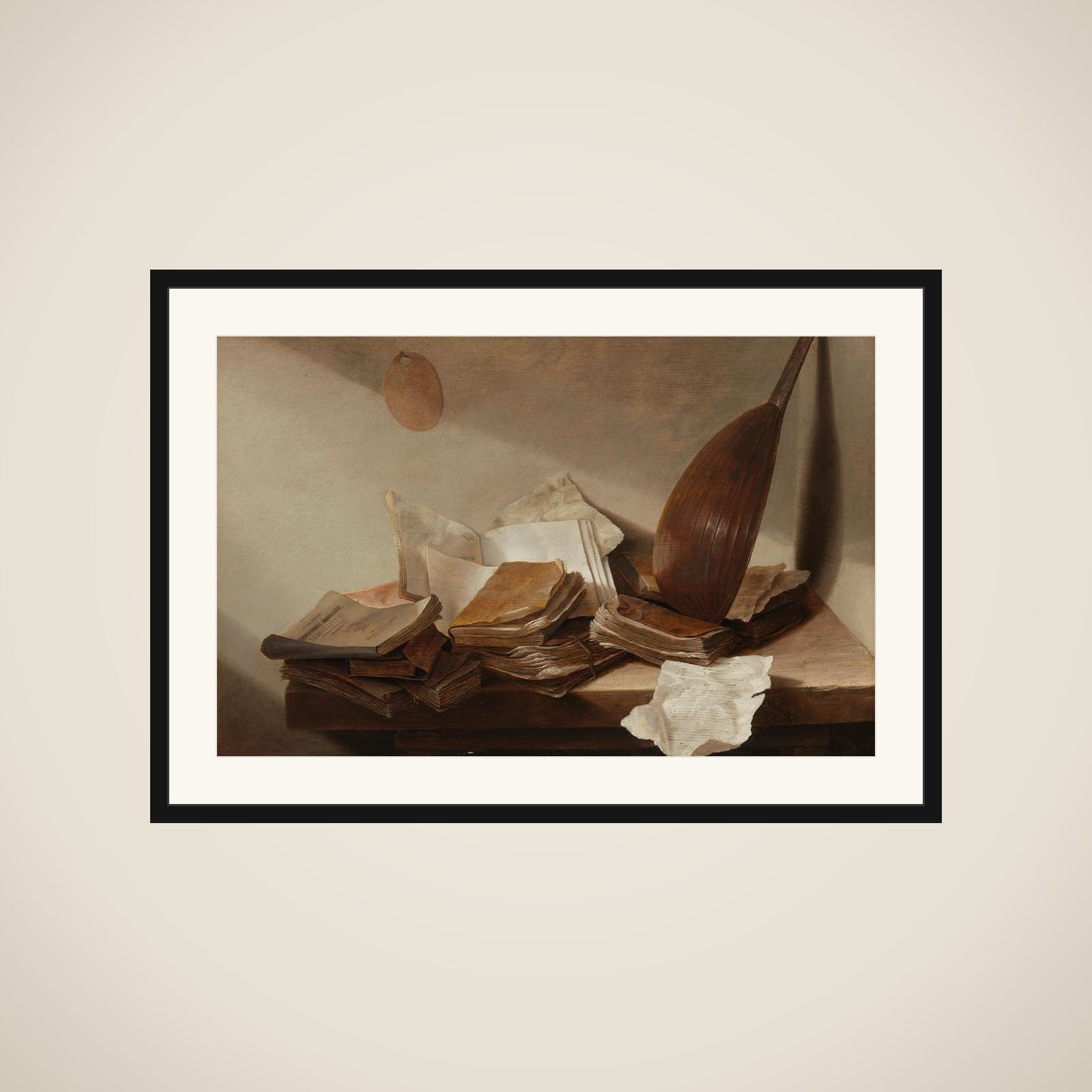Still Life with Books framed