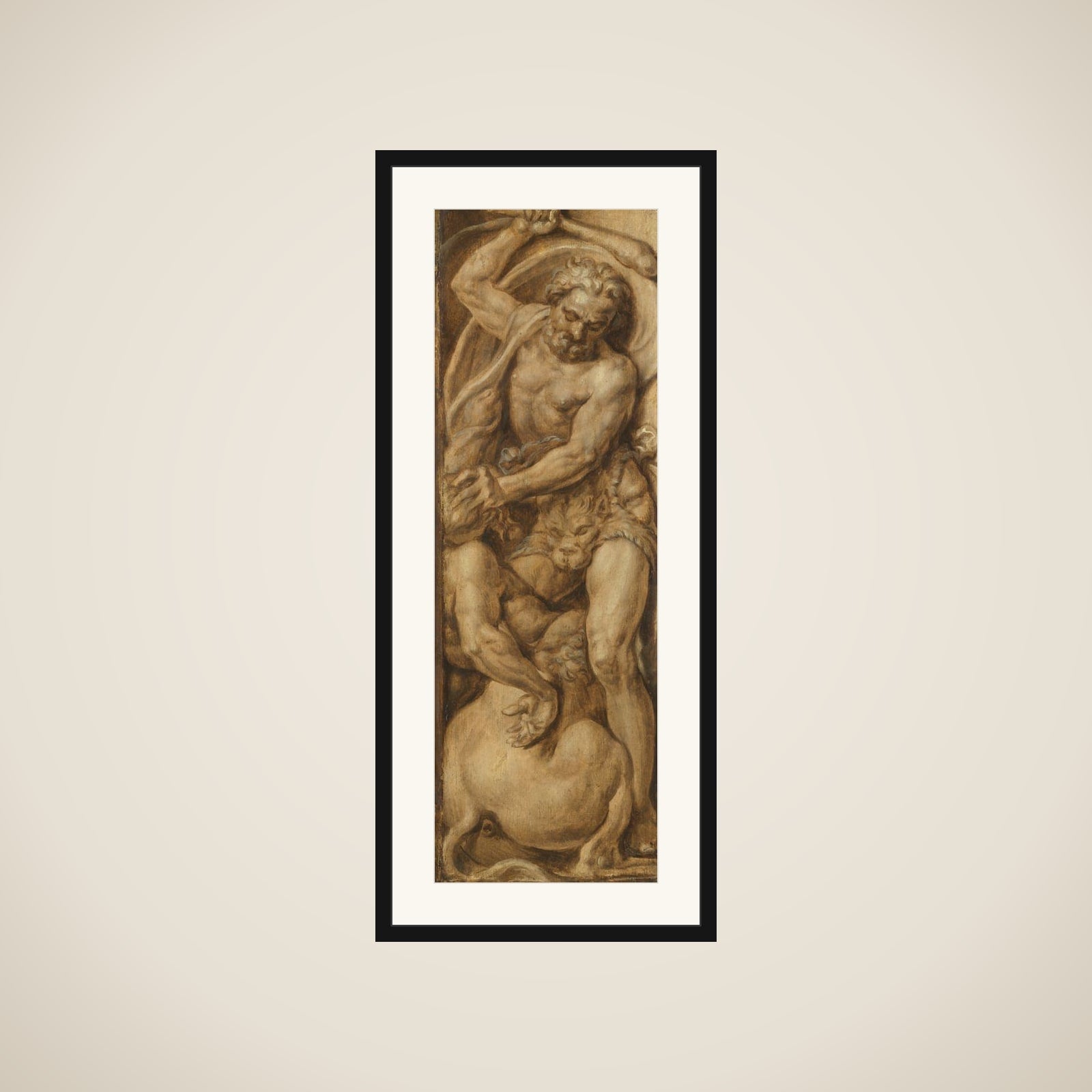 Triumph over Death: Samson Carrying the Gate of Gaza | Hercules Slaying the Centaur Nessus framed
