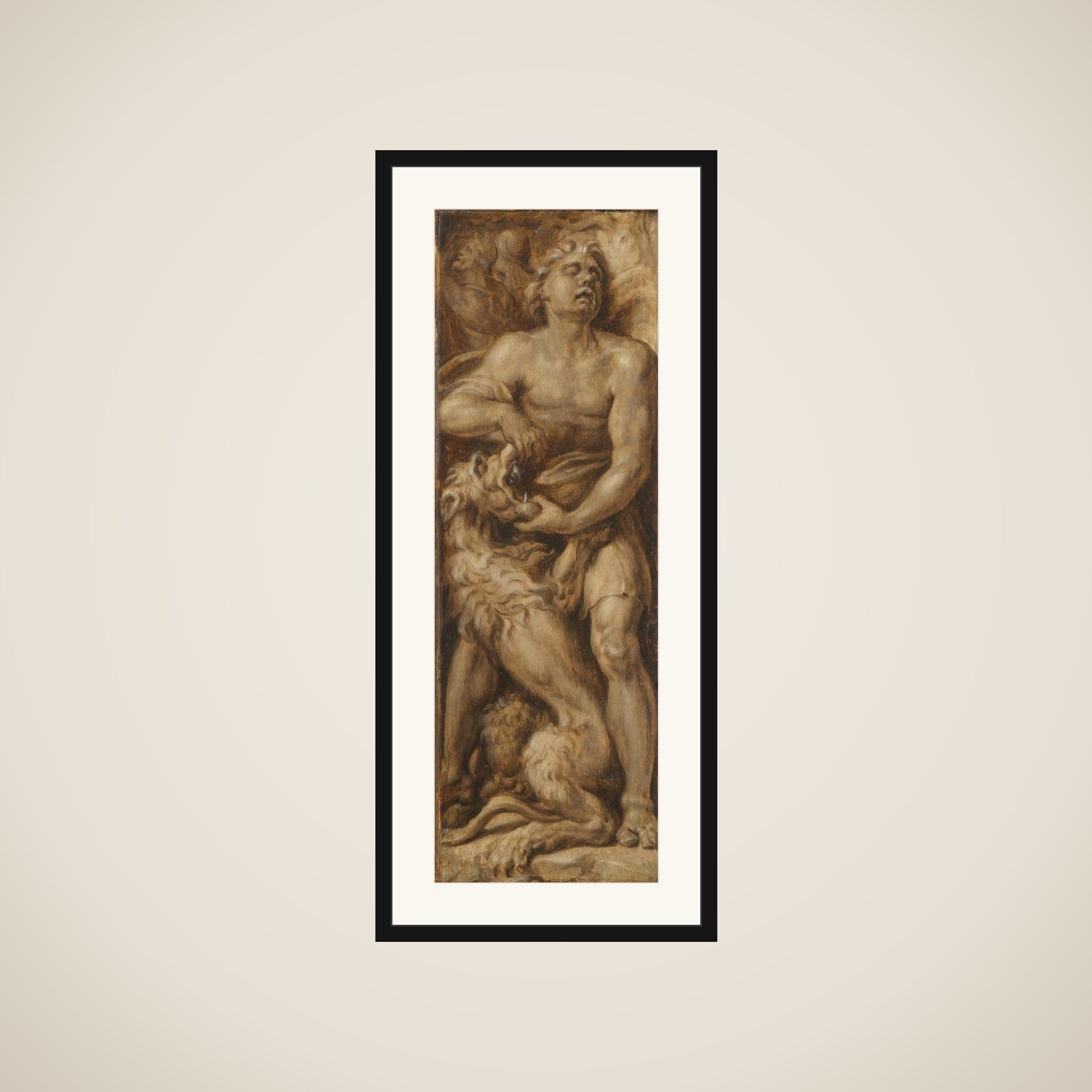 Triumph over Evil: Samson Rending the Lion | Pluto and Cerberus framed