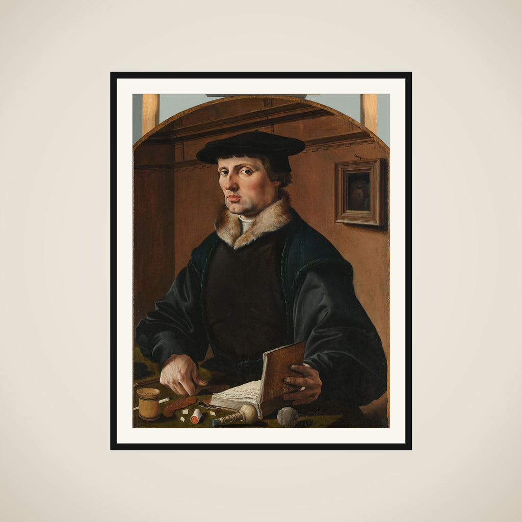 Portrait of a Man, Formerly Identified as Pieter Gerritsz Bicker (1497-1567), Mintmaster and Alderman of Amsterdam framed