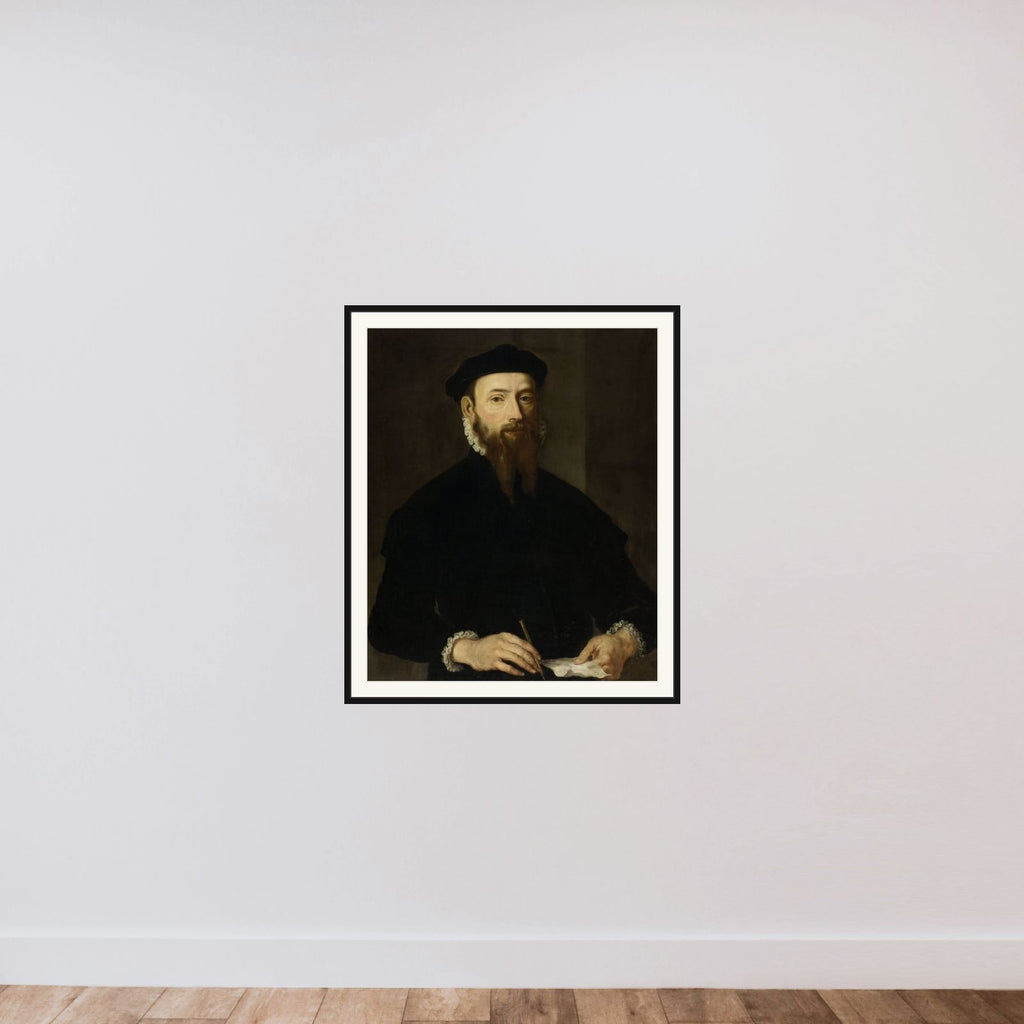 Portrait of a Man framed — shown to scale