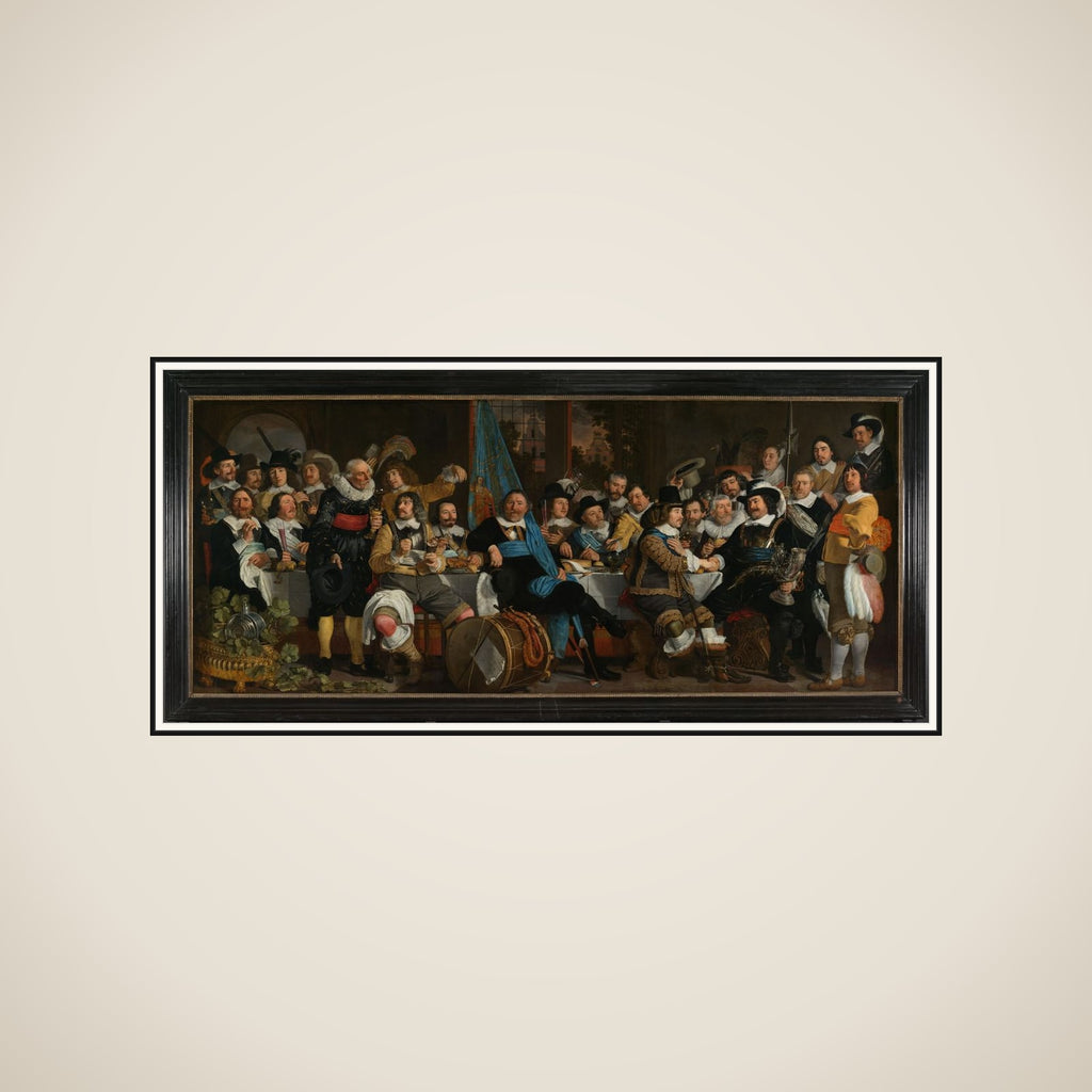The Celebration of the Peace of Münster, 18 June 1648, in the Headquarters of the Crossbowmen's Civic Guard (St George Guard), Amsterdam framed