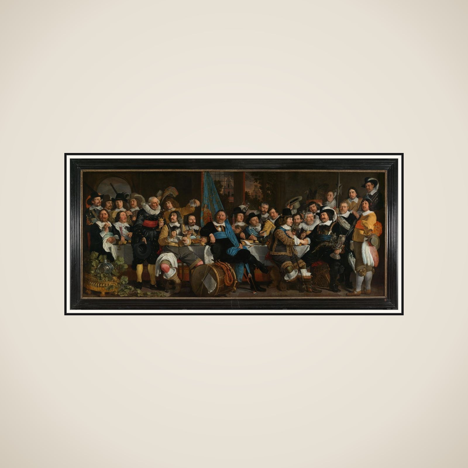 The Celebration of the Peace of Münster, 18 June 1648, in the Headquarters of the Crossbowmen's Civic Guard (St George Guard), Amsterdam framed