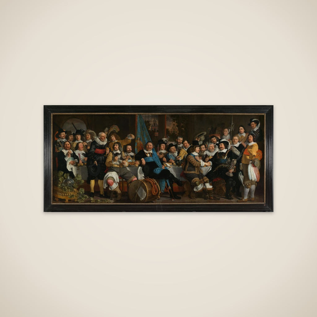 The Celebration of the Peace of Münster, 18 June 1648, in the Headquarters of the Crossbowmen's Civic Guard (St George Guard), Amsterdam unframed print