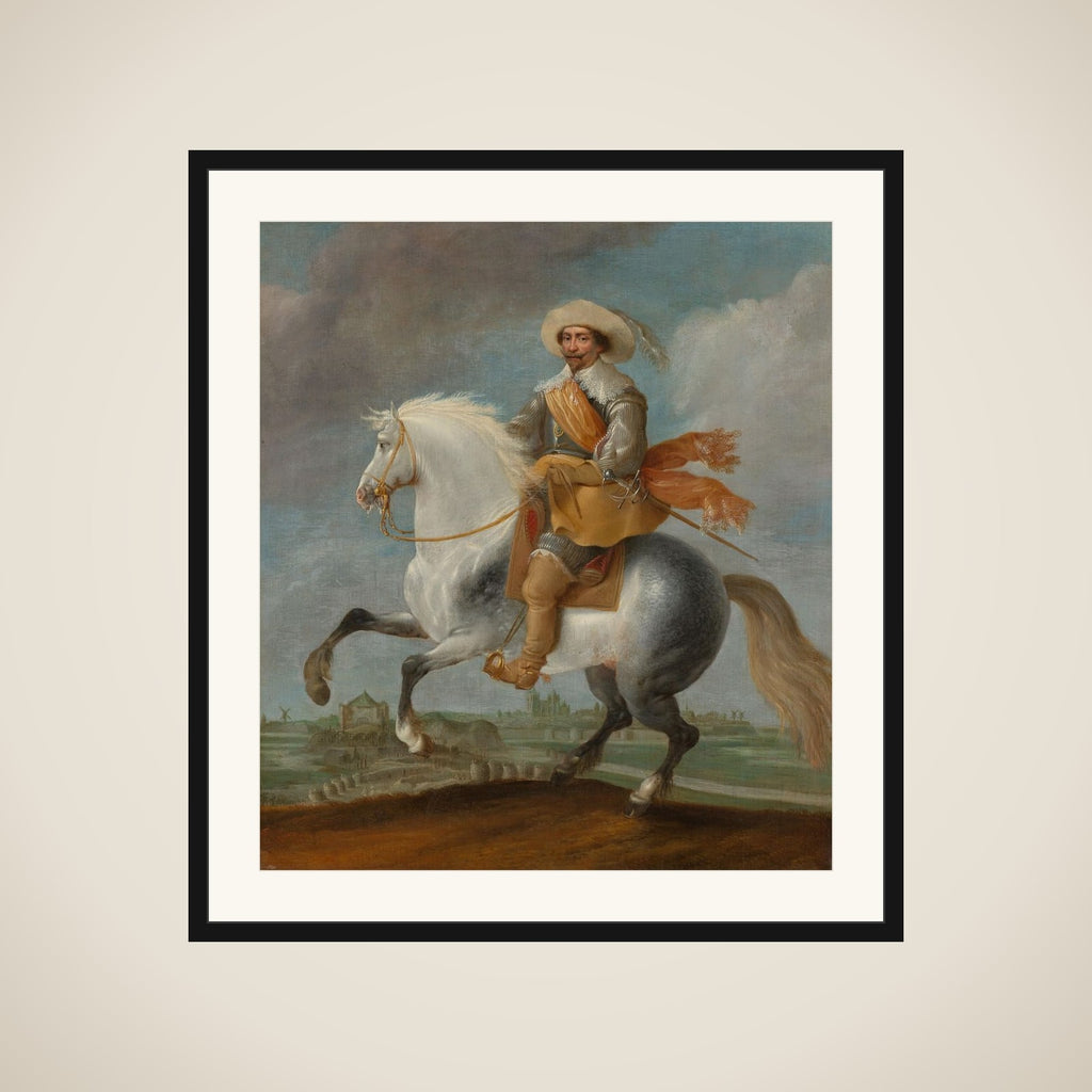 Prince Frederik Hendrik on Horseback outside the Fortifications of 's-Hertogenbosch, 1629 framed