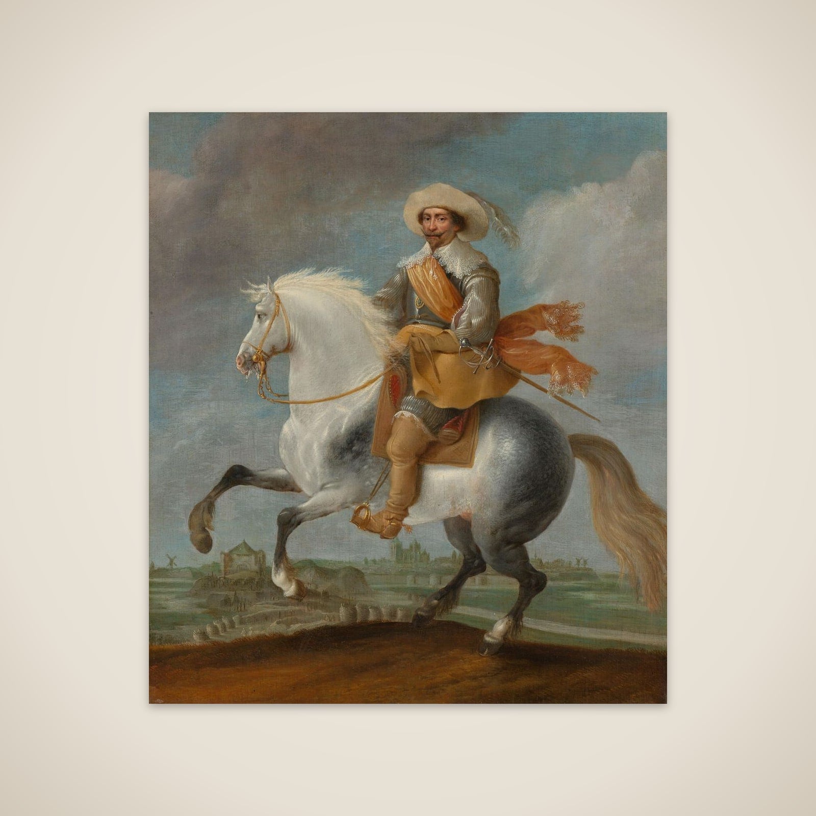 Prince Frederik Hendrik on Horseback outside the Fortifications of 's-Hertogenbosch, 1629 unframed print