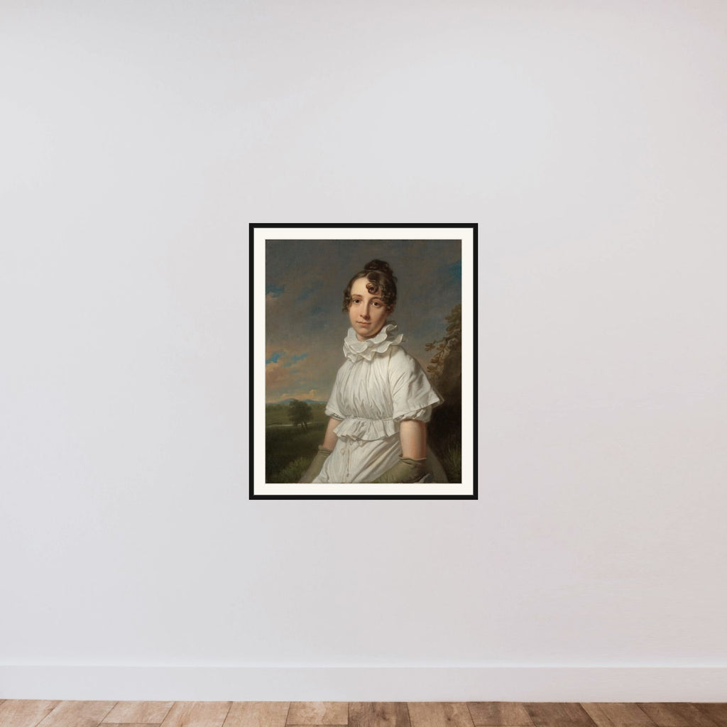 Emma Jane Hodges (1789-1868), The Artist's Daughter framed — shown to scale