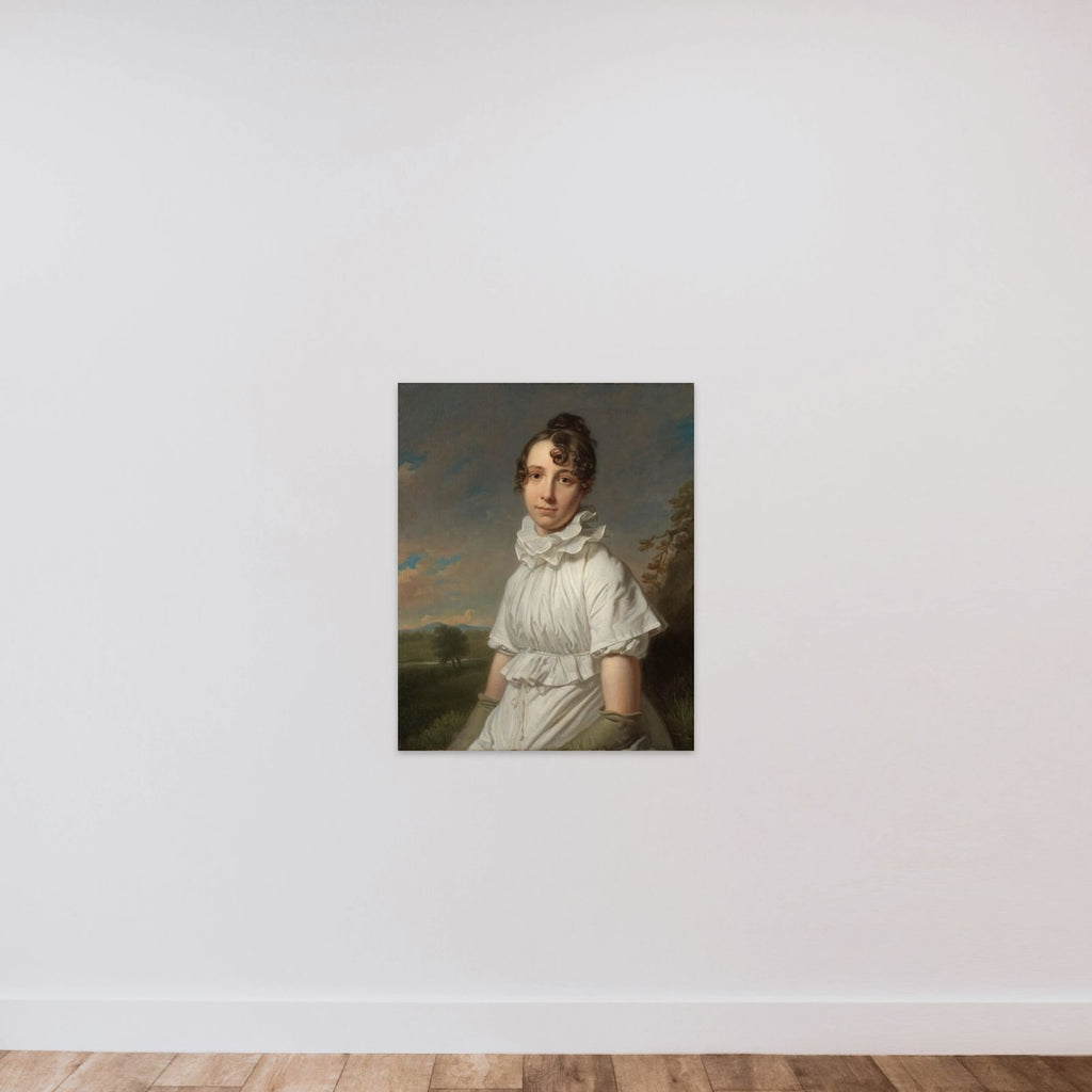 Emma Jane Hodges (1789-1868), The Artist's Daughter unframed — shown to scale