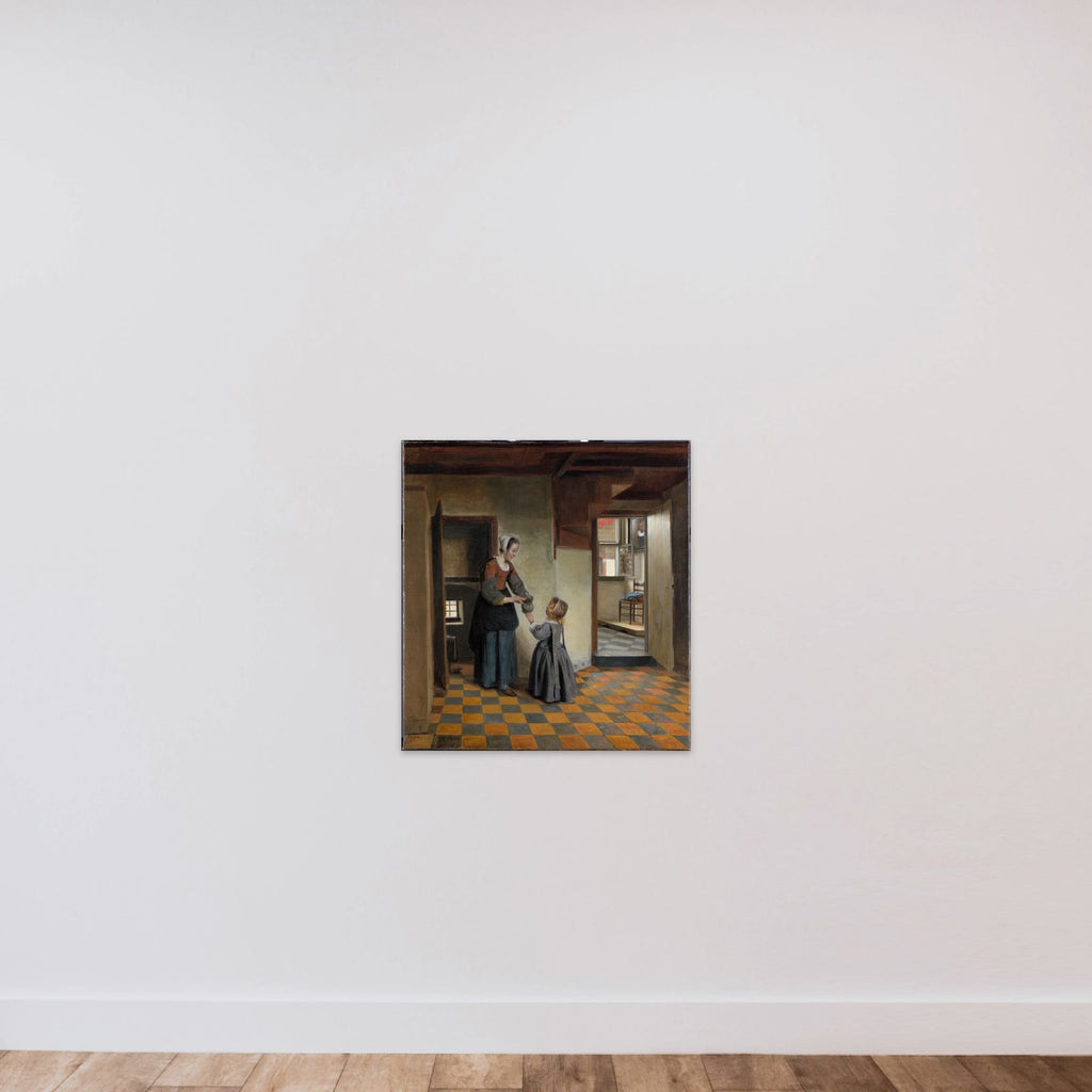 A Maid with a Child in a Pantry unframed — shown to scale