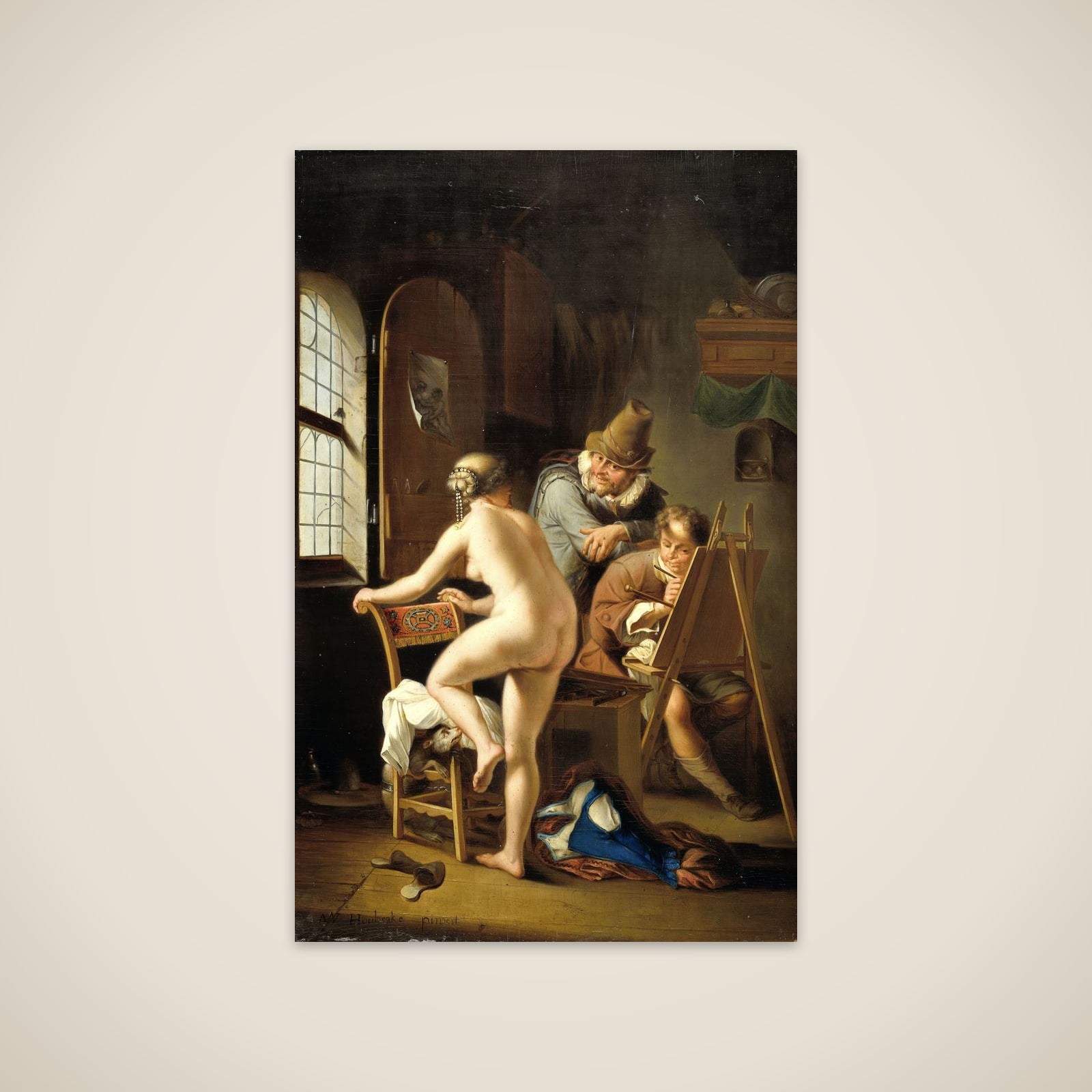 The Painter and his Model unframed print