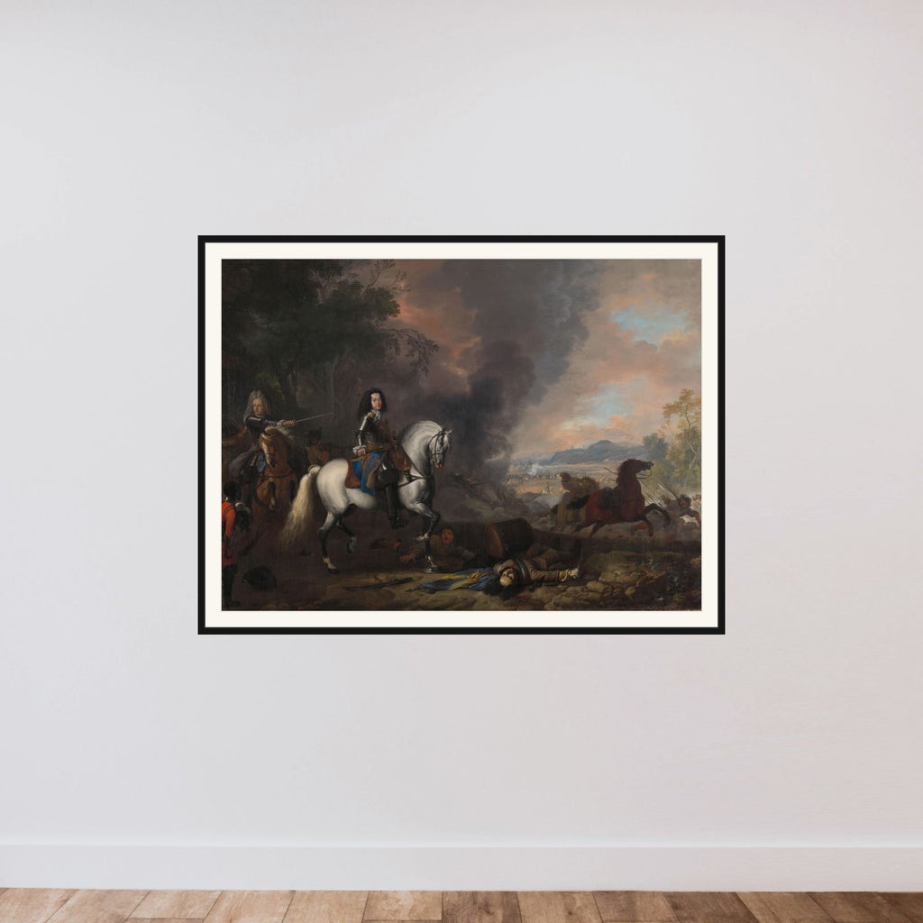 Hendrik Casimir II (1657-96), Prince of Nassau-Dietz, as Commanding Officer at a Battle framed — shown to scale