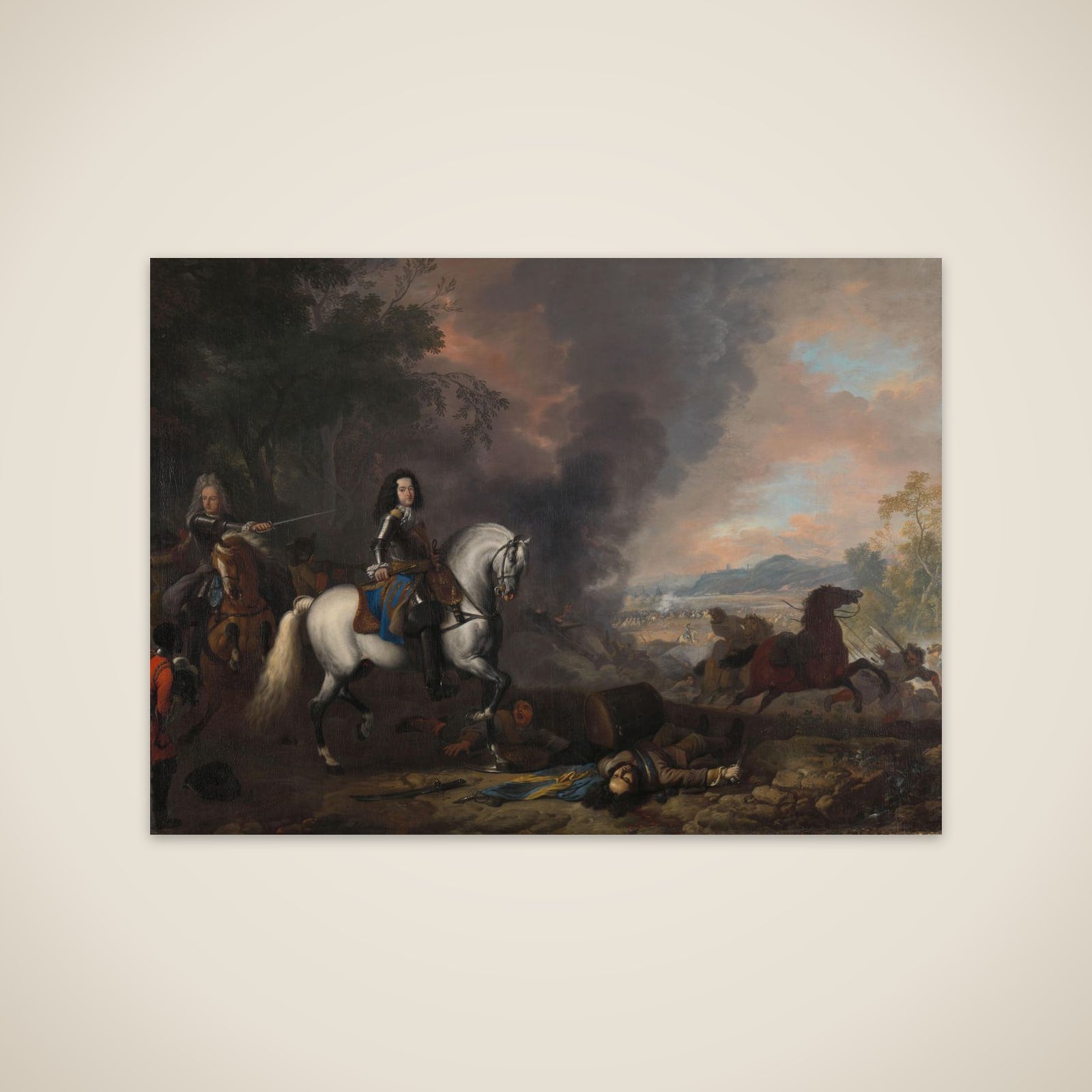 Hendrik Casimir II (1657-96), Prince of Nassau-Dietz, as Commanding Officer at a Battle unframed print