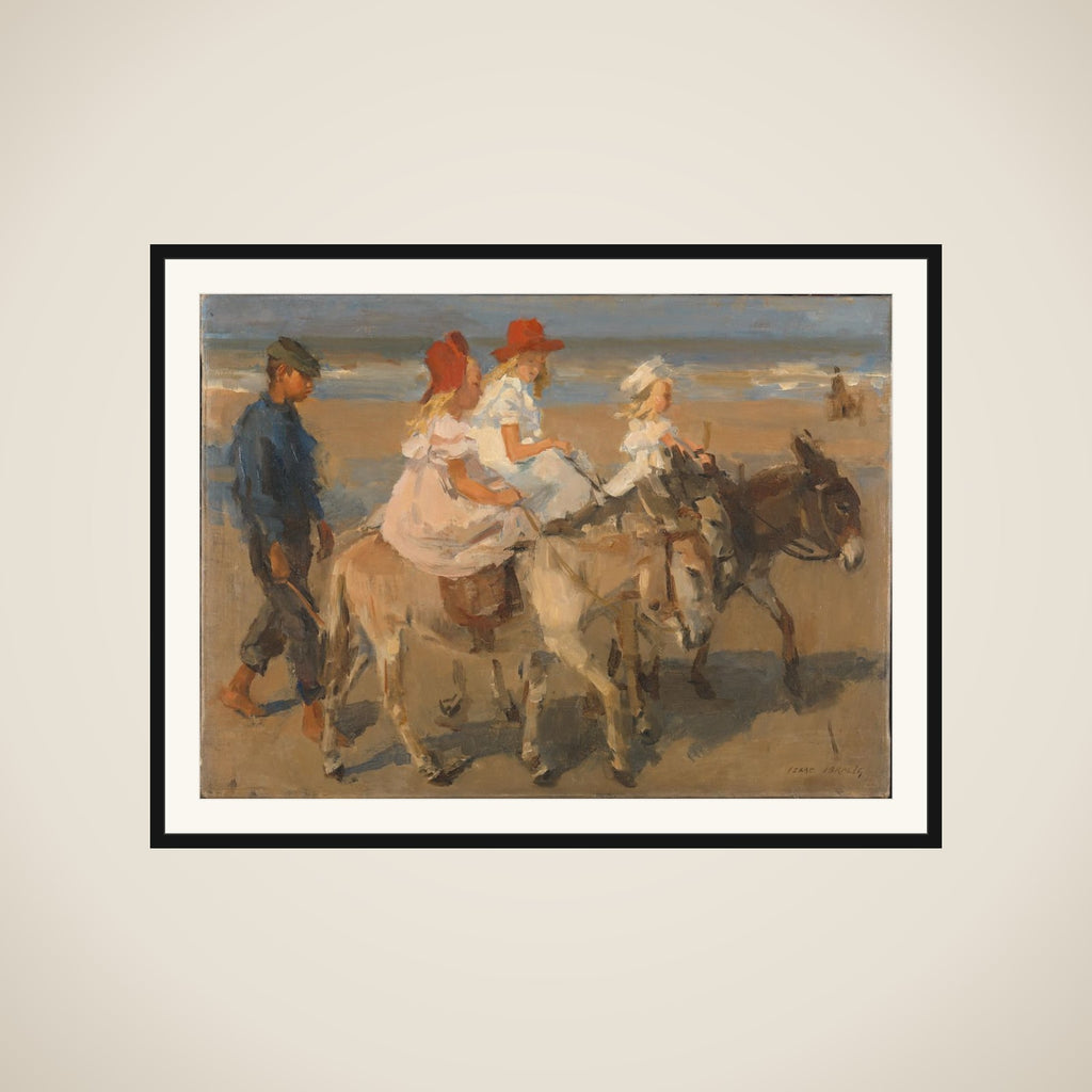 Donkey Riding on the Beach framed