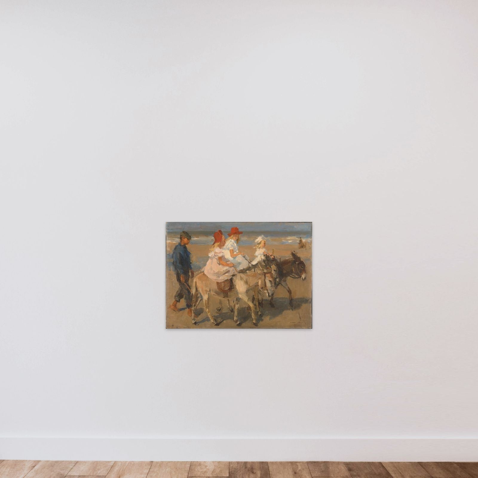 Donkey Riding on the Beach unframed — shown to scale