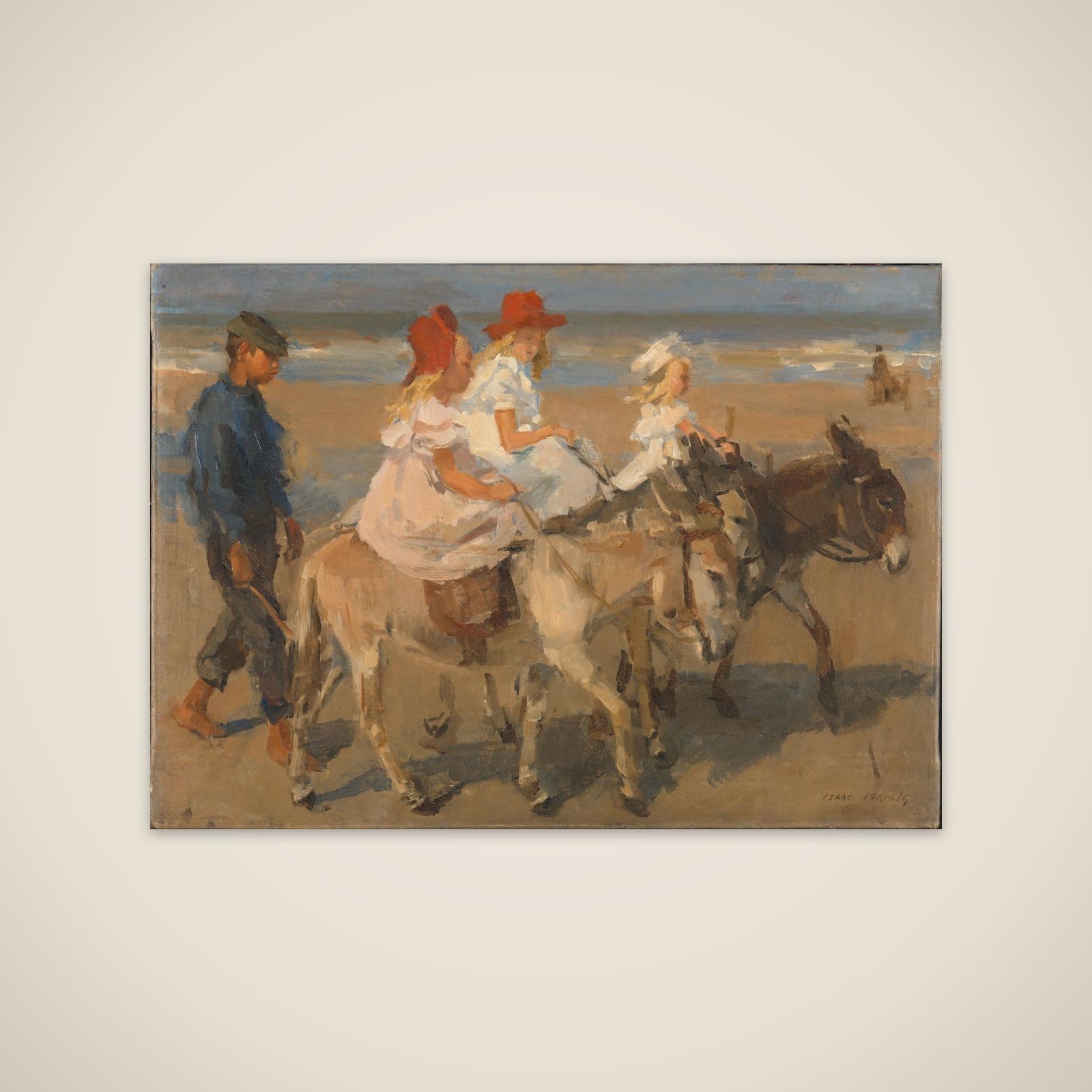 Donkey Riding on the Beach unframed print