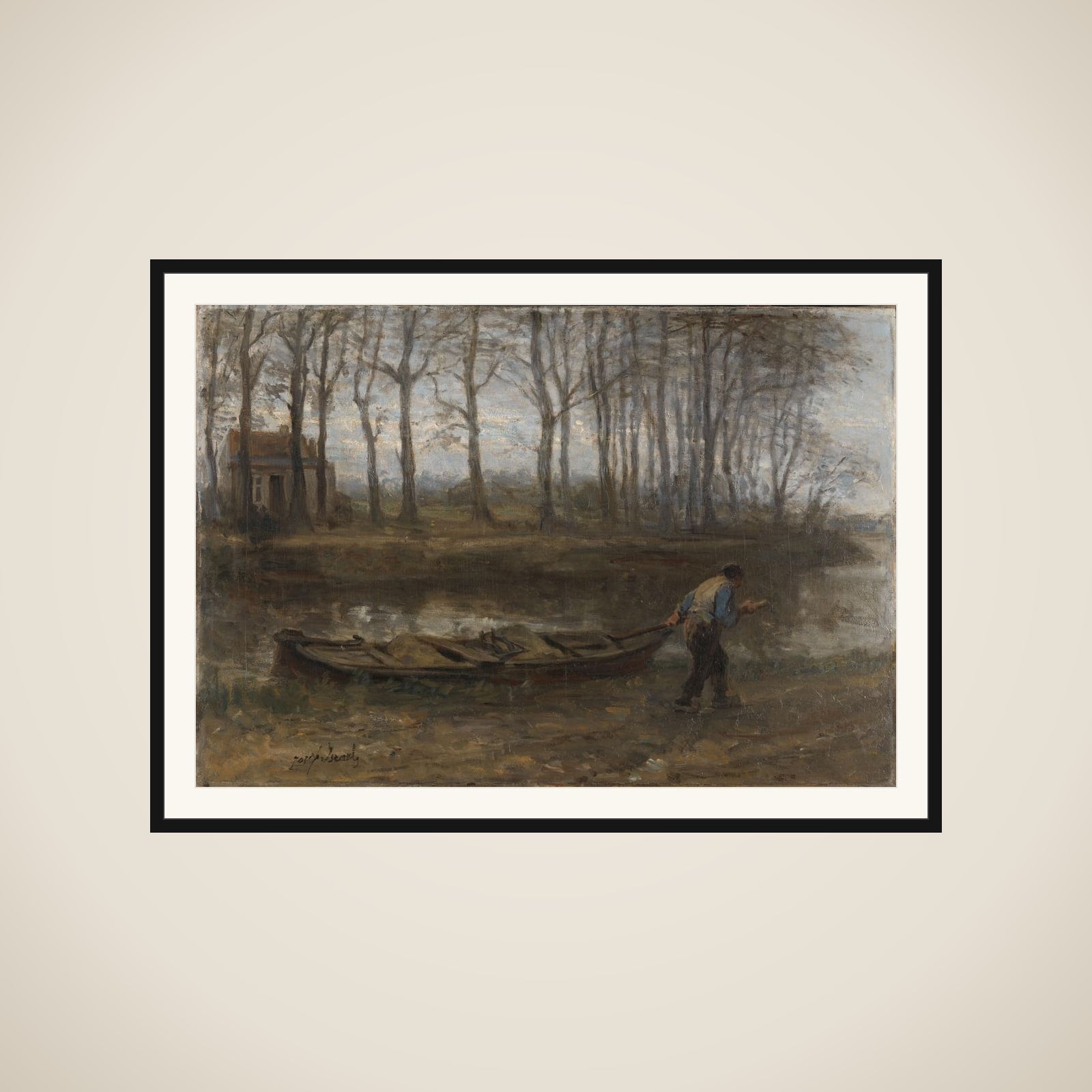 The Sand Bargeman framed
