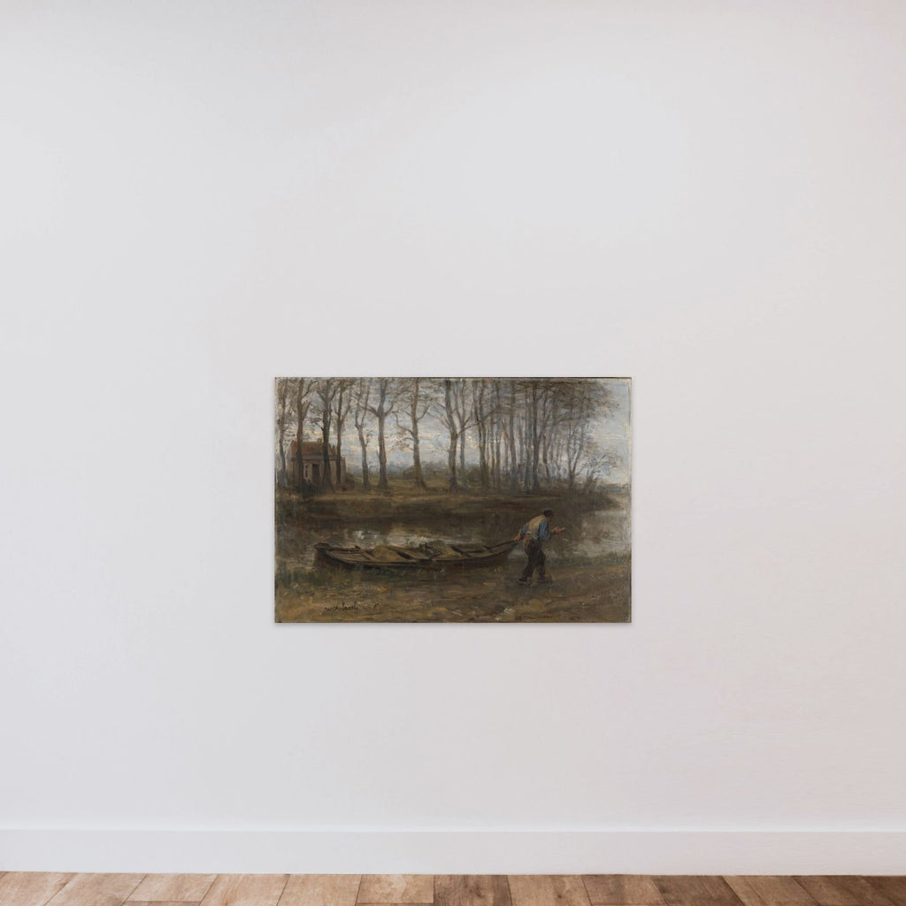The Sand Bargeman unframed — shown to scale