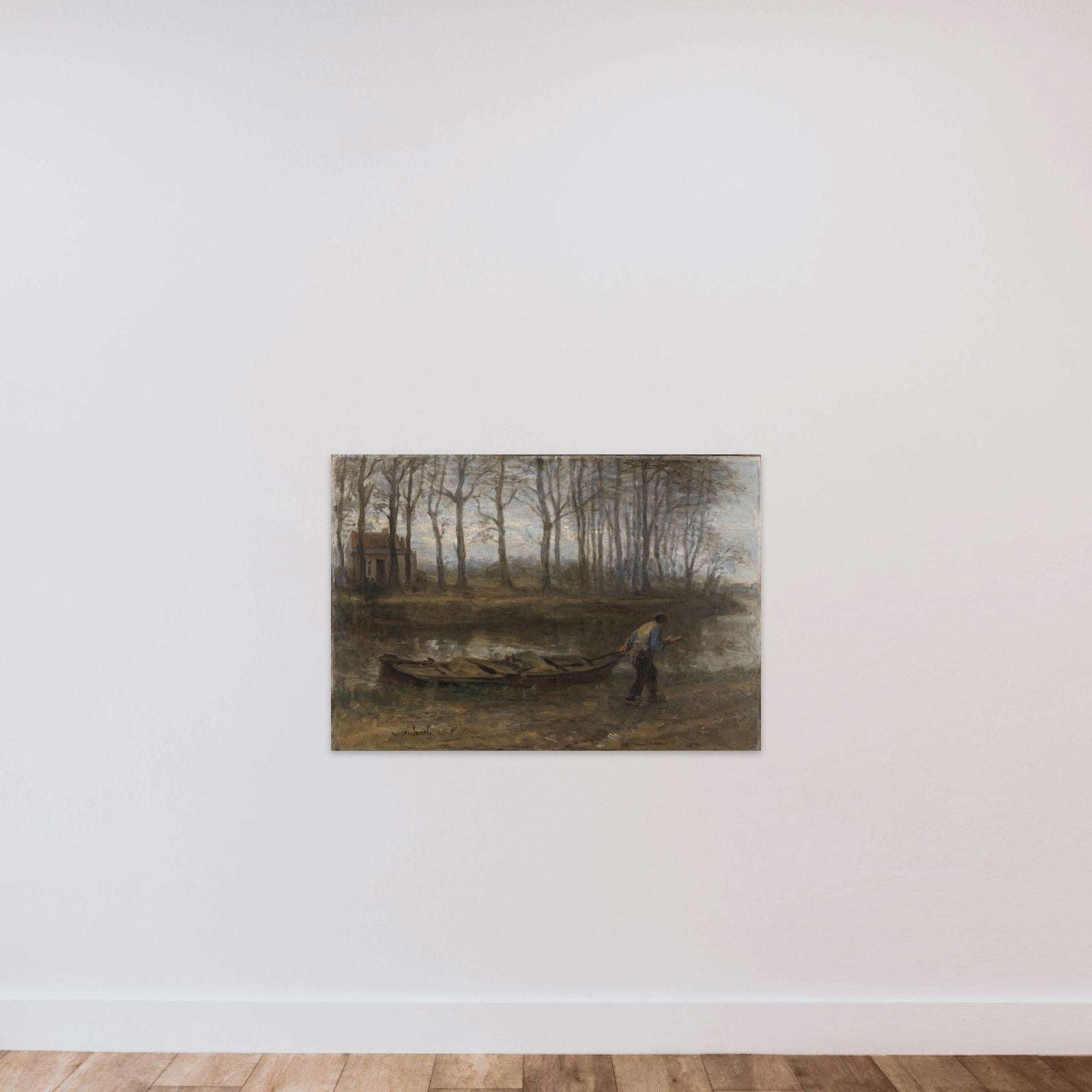 The Sand Bargeman unframed — shown to scale