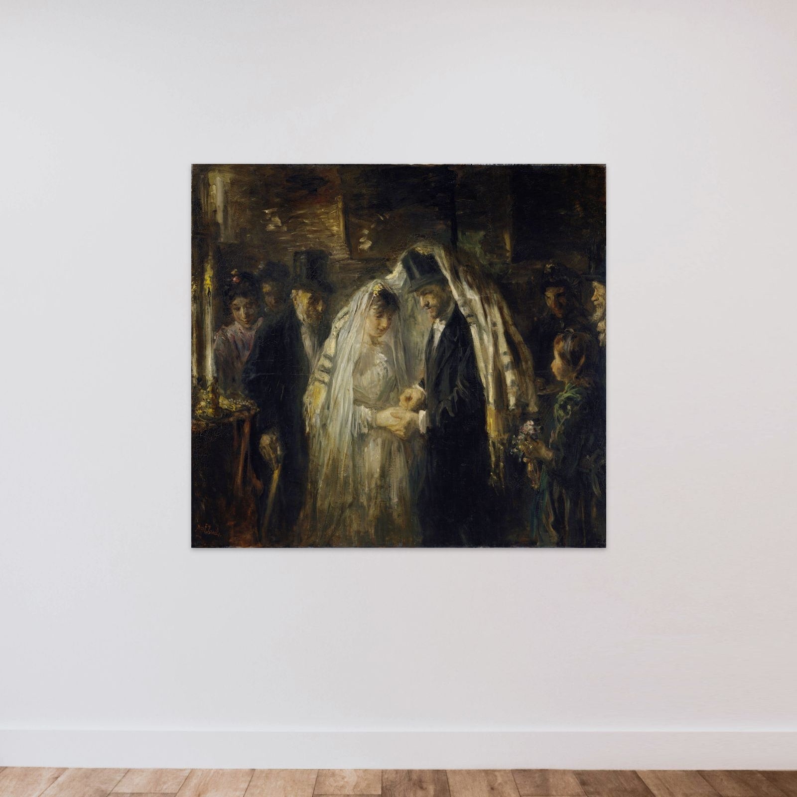 Jewish Wedding, Thought to be the Wedding of the Artist's Daughter Mathilde and G.D. Cohen Tervaert, 1903 unframed — shown to scale