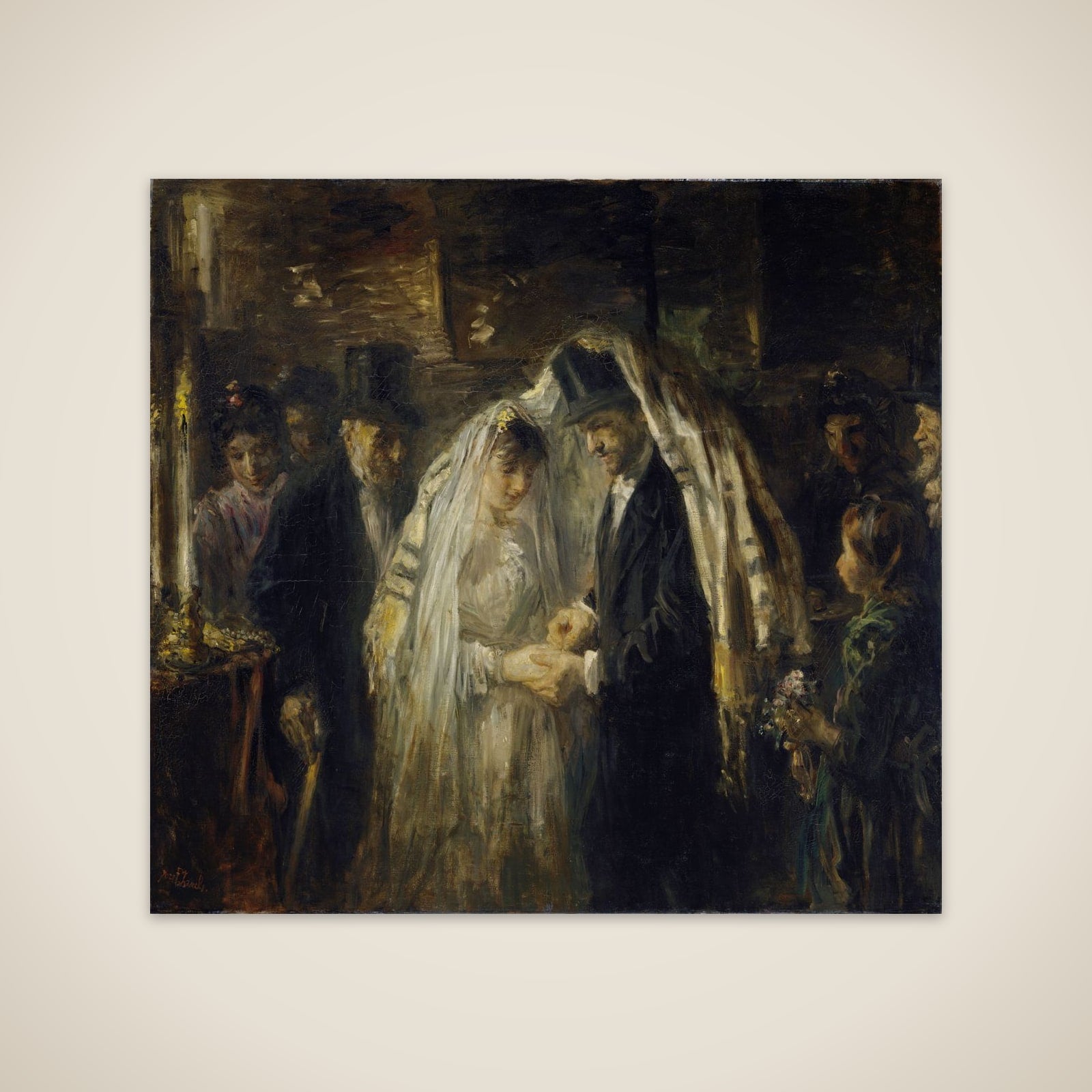 Jewish Wedding, Thought to be the Wedding of the Artist's Daughter Mathilde and G.D. Cohen Tervaert, 1903 unframed print