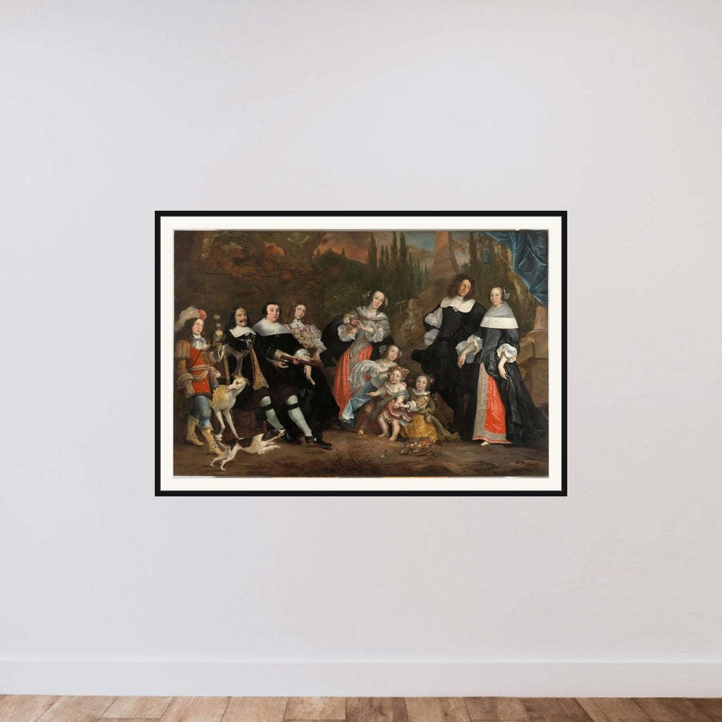 Michiel Adriaenszoon de Ruyter and his Family framed — shown to scale