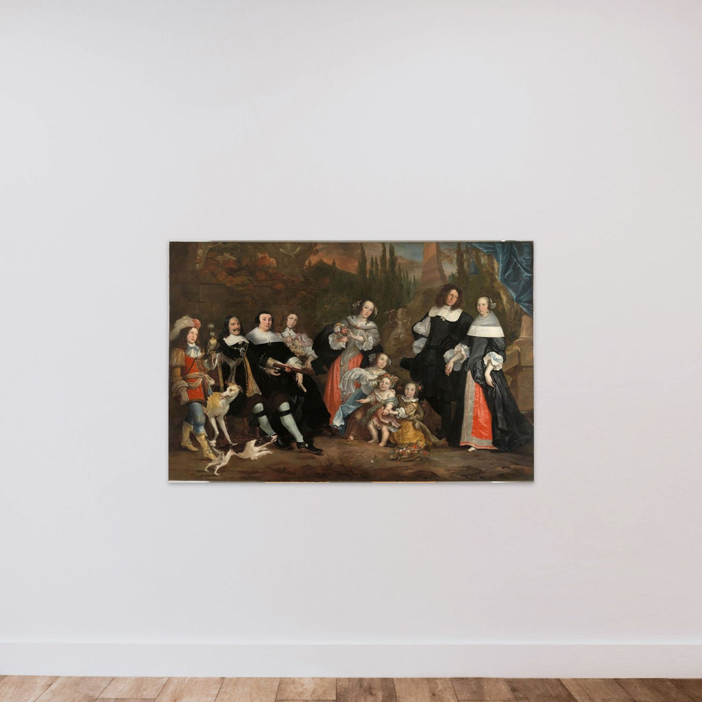Michiel Adriaenszoon de Ruyter and his Family unframed — shown to scale