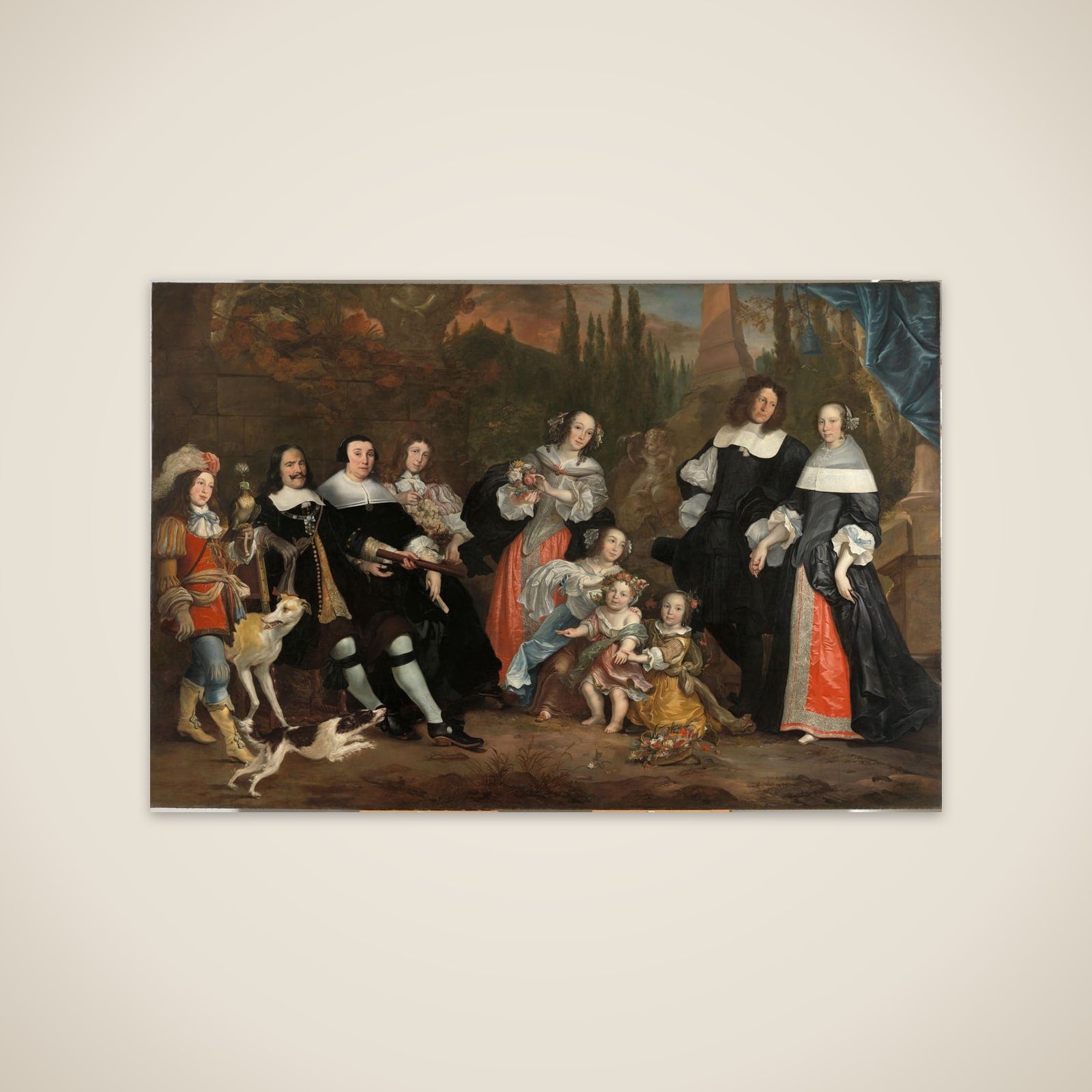 Michiel Adriaenszoon de Ruyter and his Family unframed print