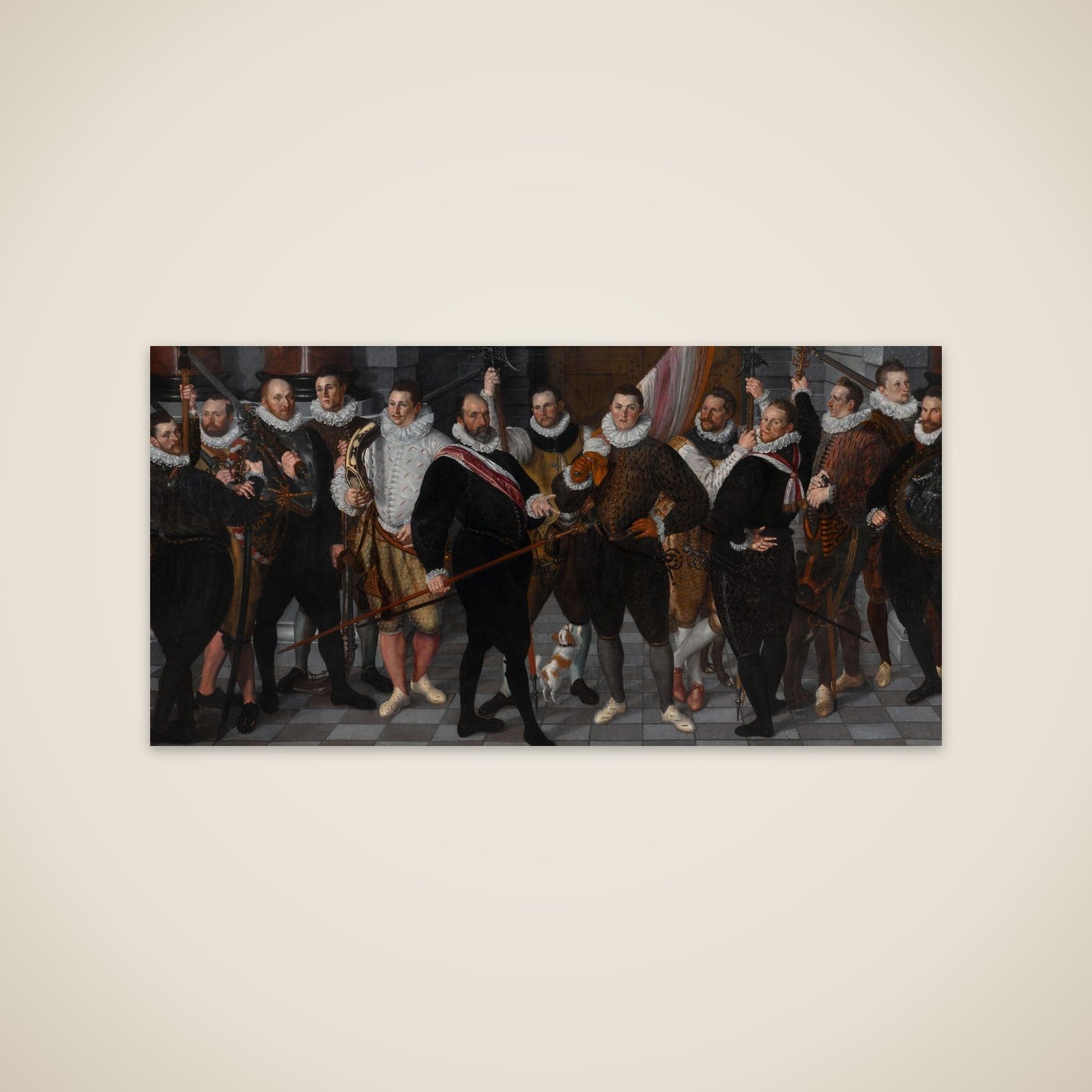 The Company of Captain  Dirck Jacobsz Rosecrans and Lieutenant Pauw, Amsterdam, 1588 unframed print
