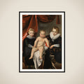 Group Portrait of Three Brothers, named Hendrick, Johannes and Simon framed