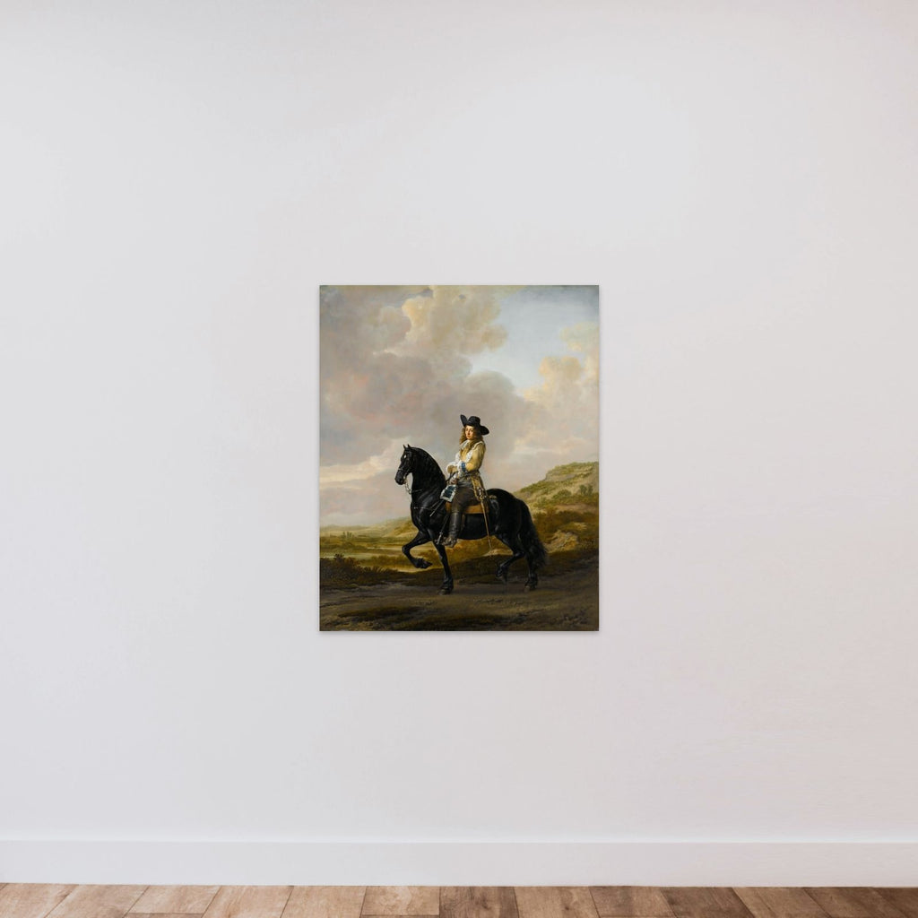 Portrait of Pieter Schout (1640-69) unframed — shown to scale