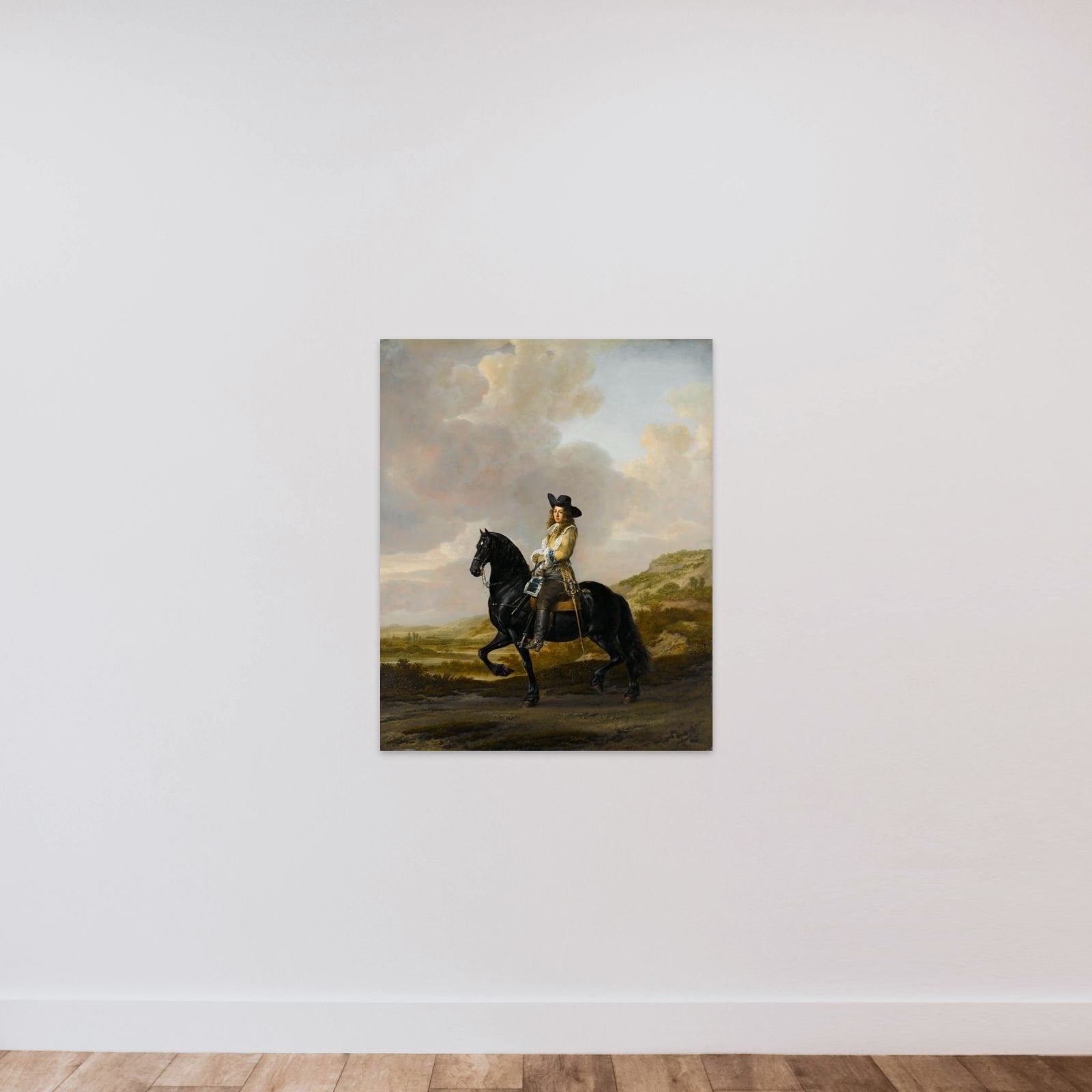 Portrait of Pieter Schout (1640-69) unframed — shown to scale
