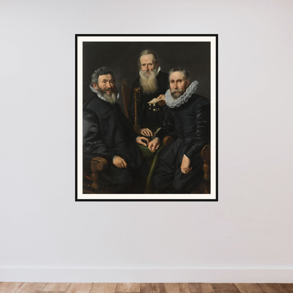 Group Portrait of an Unidentified Board of Governors framed — shown to scale
