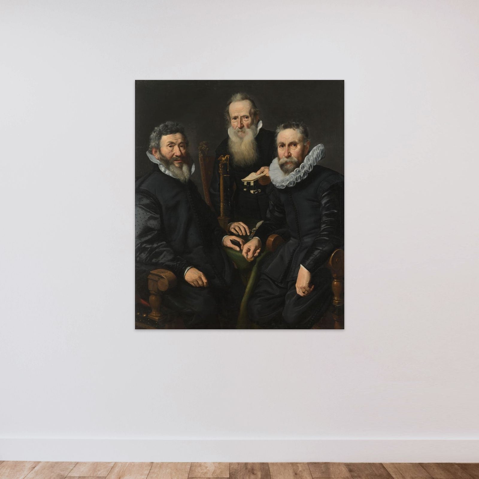 Group Portrait of an Unidentified Board of Governors unframed — shown to scale