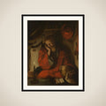 Saint Jerome in his Study by Candlelight framed