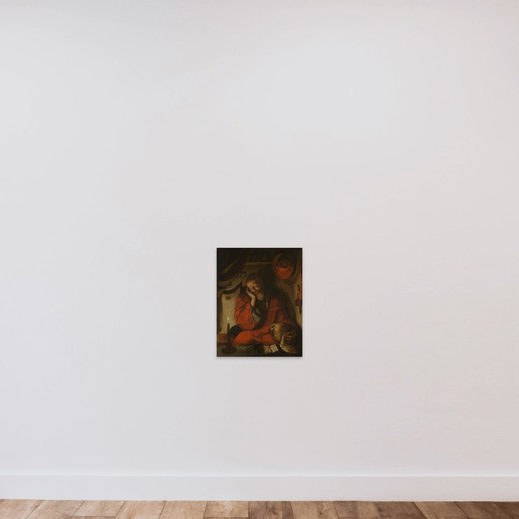 Saint Jerome in his Study by Candlelight unframed — shown to scale