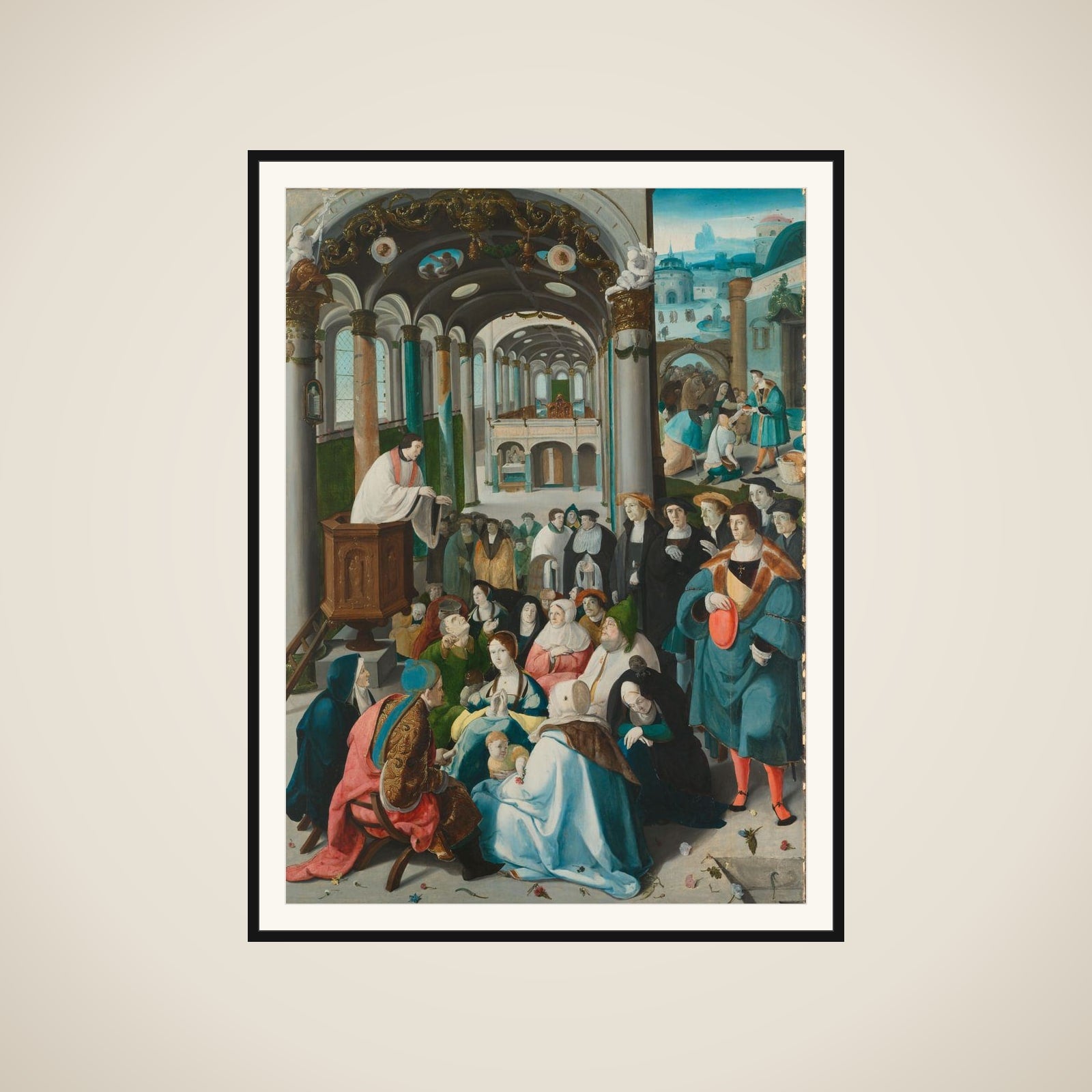 The Calling of Saint Anthony framed