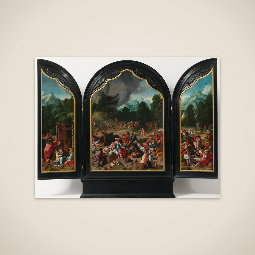 Triptych with the Adoration of the Golden Calf unframed print