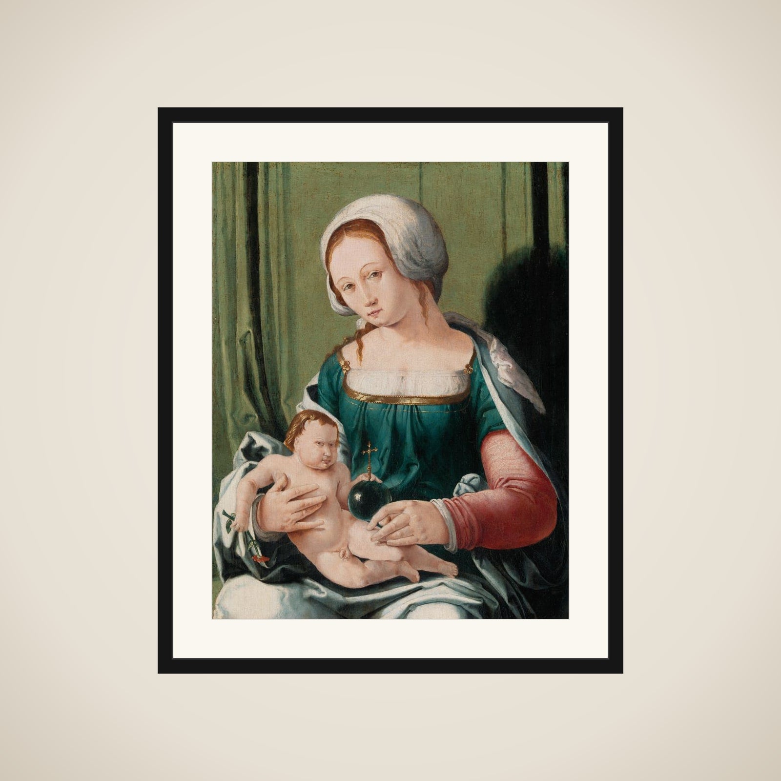Madonna and Child framed