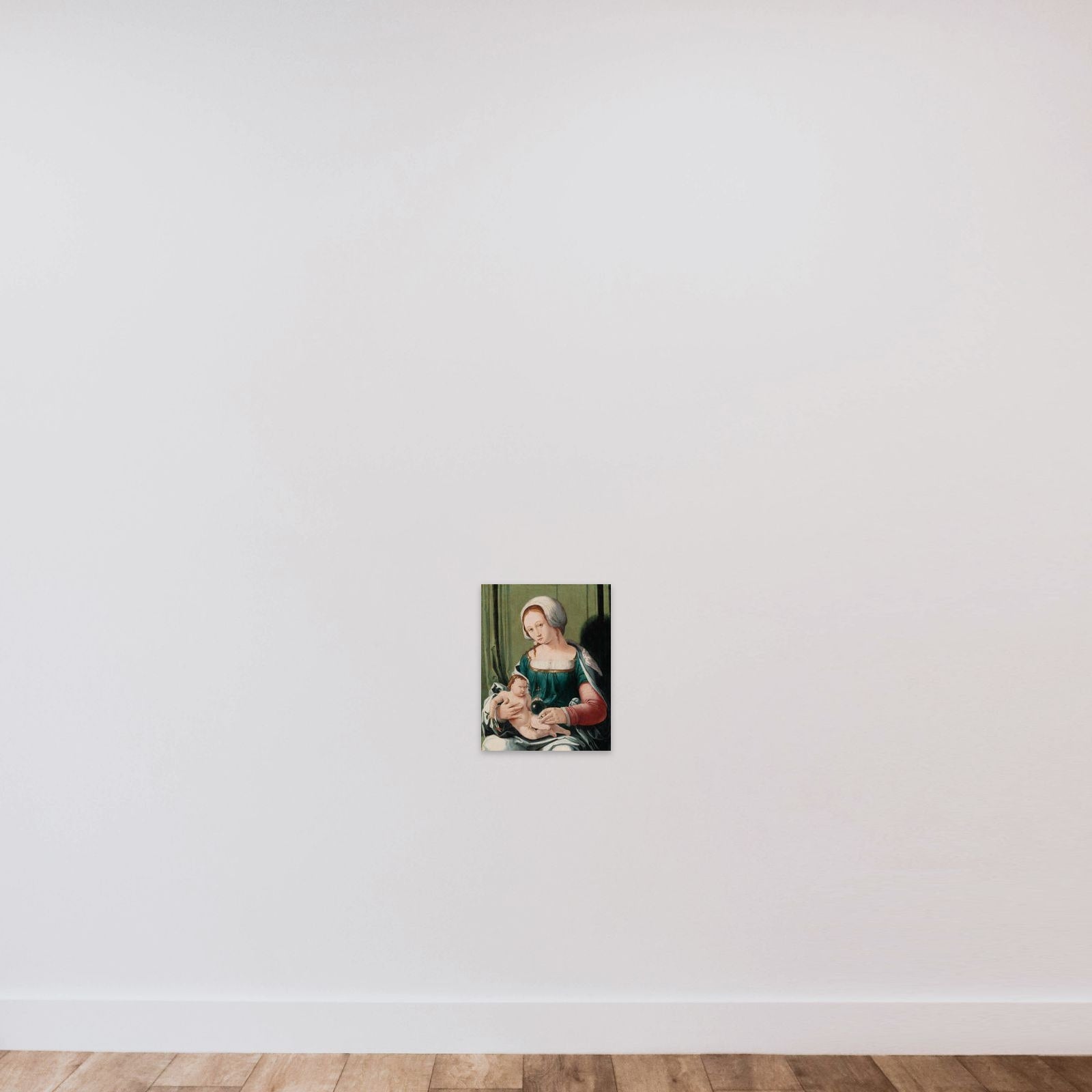 Madonna and Child unframed — shown to scale
