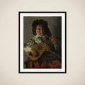A Lute Player, known as ‘The Serenade’ framed
