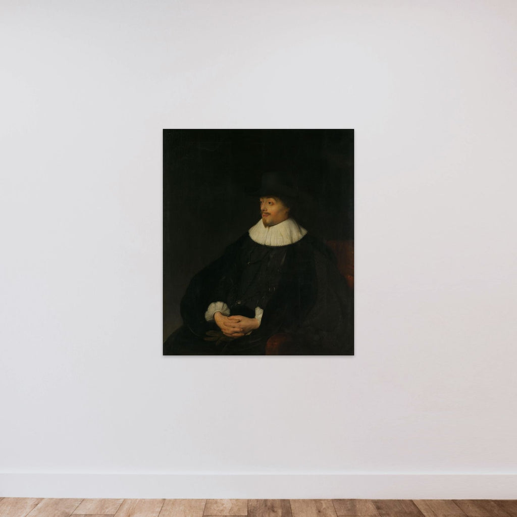 Constantijn Huygens (1596-1687), Lord of Zuylichem. Secretary of the Stadtholder, Prince Frederik Hendrik, and Poet unframed — shown to scale