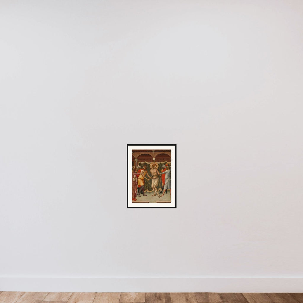 The Flagellation framed — shown to scale