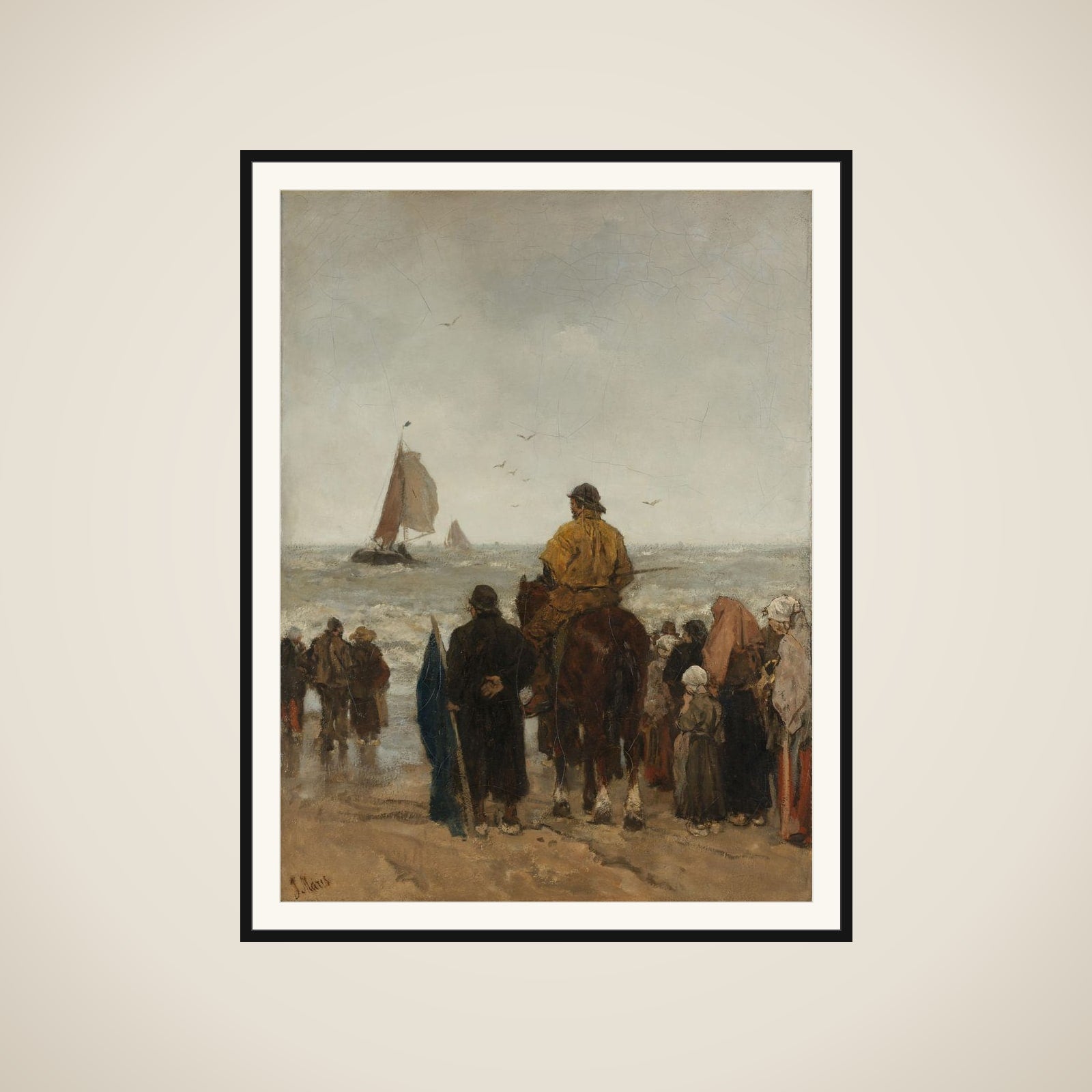 Arrival of the Boats framed