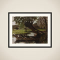 Boat with a Pollard Willow framed