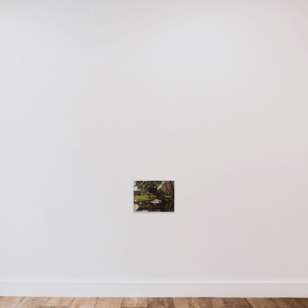 Boat with a Pollard Willow unframed — shown to scale