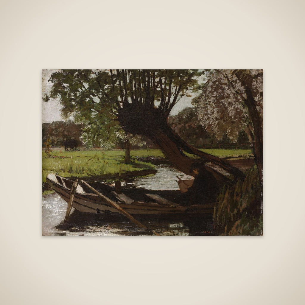 Boat with a Pollard Willow unframed print