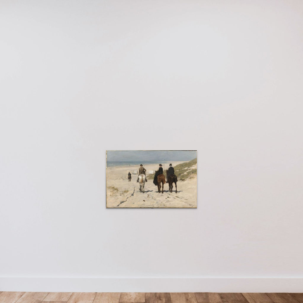 Morning Ride along the Beach unframed — shown to scale