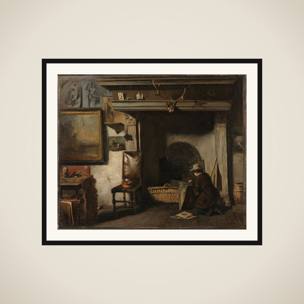 The Studio of the Haarlem Painter Pieter Frederik van Os framed
